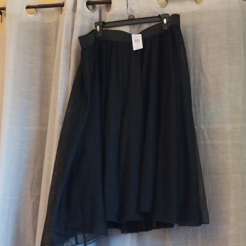 Torrid Beautiful Black A-line Tulle Skirt